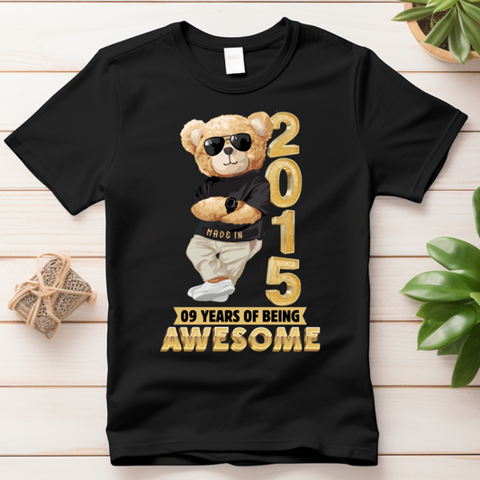 9 YEARS OF BEING AWESOME KIDS SHIRT