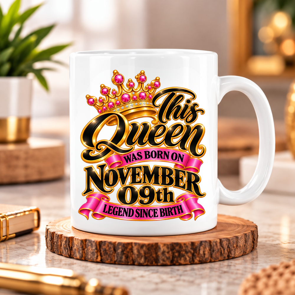 QUEEN 9TH NOVEMBER MUG