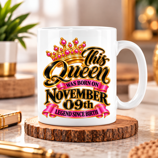 QUEEN 9TH NOVEMBER MUG