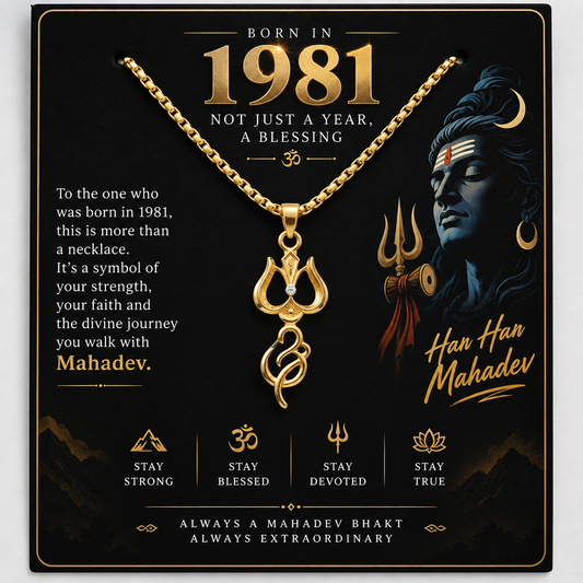 Born in 1981 – Mahadev Bhakt Trishul Necklace