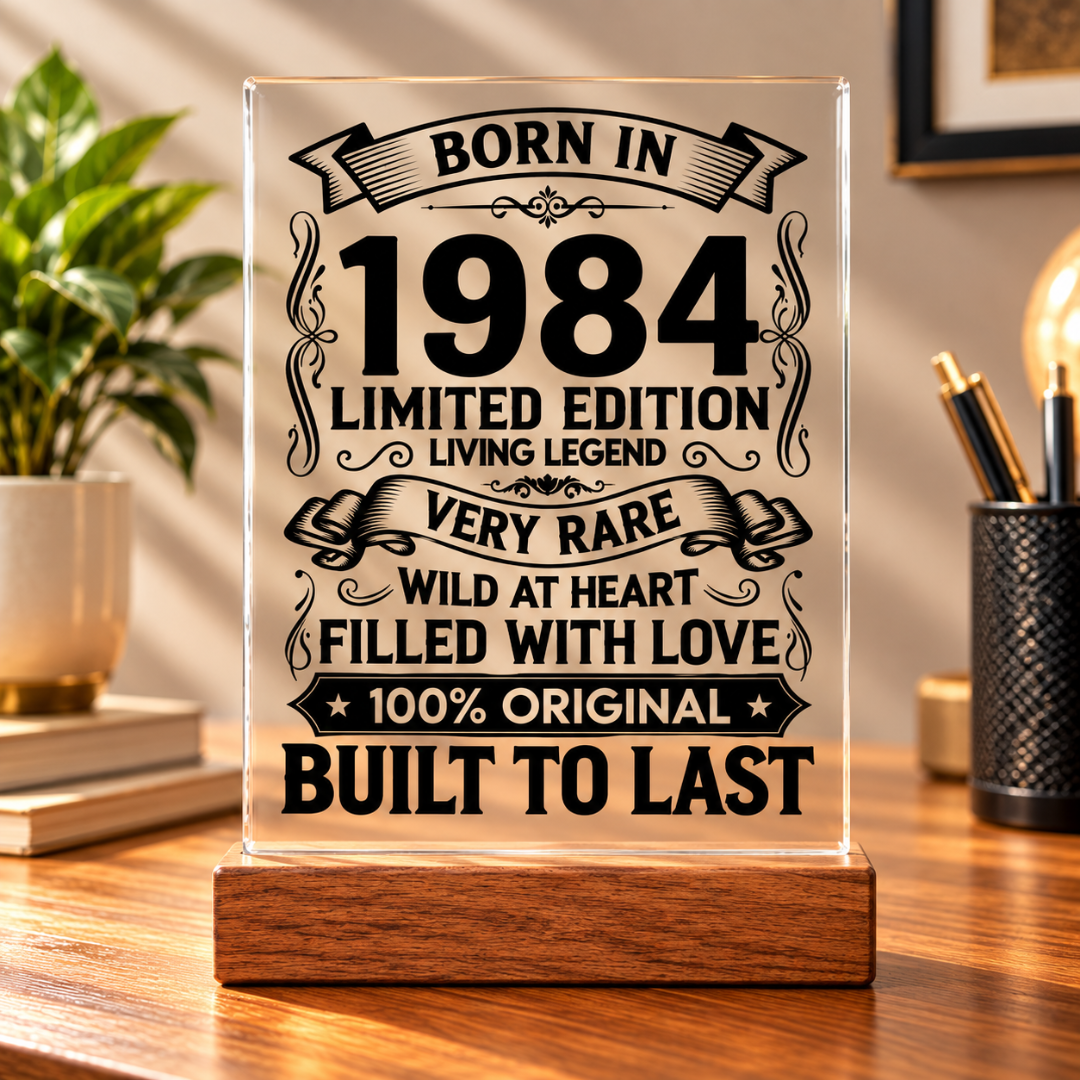 Born In 1984 – Living Legend Acrylic Birthday Frame