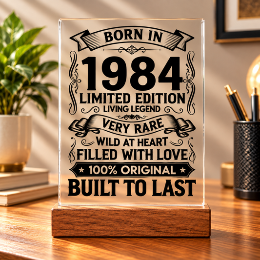 Born In 1984 – Living Legend Acrylic Birthday Frame