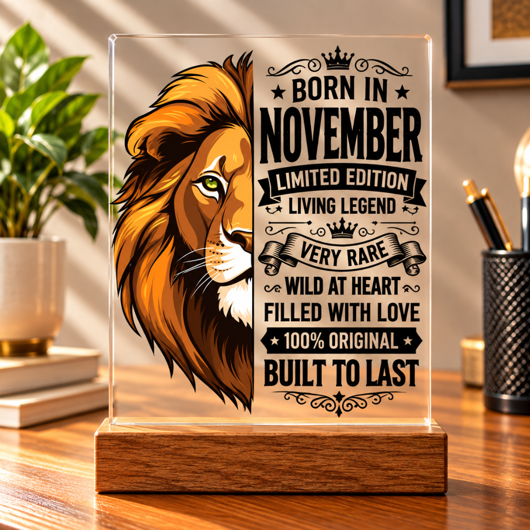 NOVEMBER LEGEND ACRYLIC PHOTO FRAME