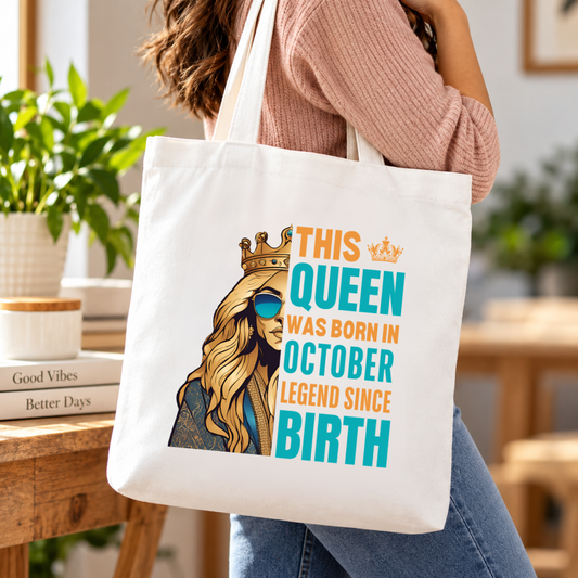 OCTOBER QUEEN TOTE BAG