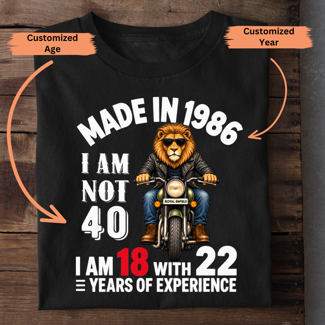 MADE IN YEAR AGE CUSTOMIZED SHIRT