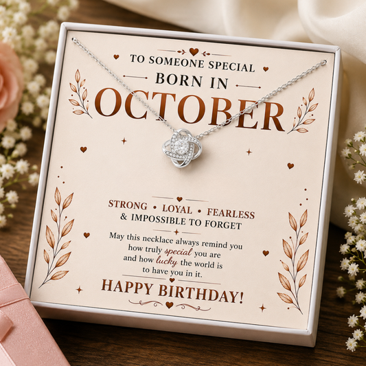 October Born Necklace – A Birthday Gift Made Special ❤️